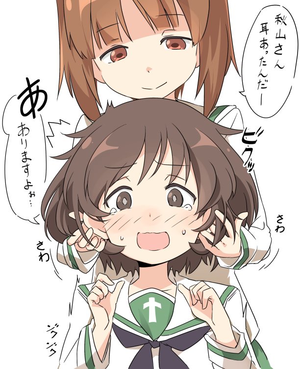 nishizumi miho and akiyama yukari (girls und panzer) drawn by ixy