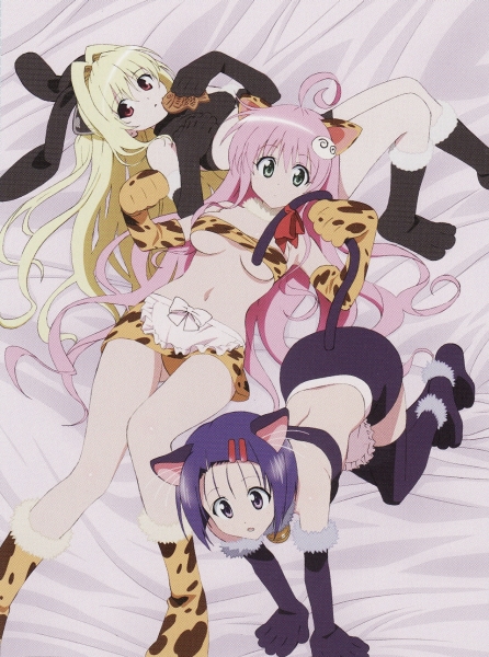 konjiki no yami, lala satalin deviluke, sairenji haruna, and peke (to love-ru)