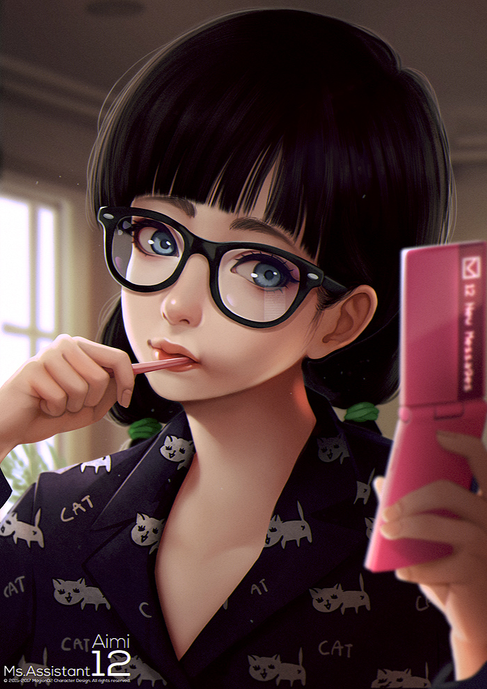 aimi (original and 1 more) drawn by magion02