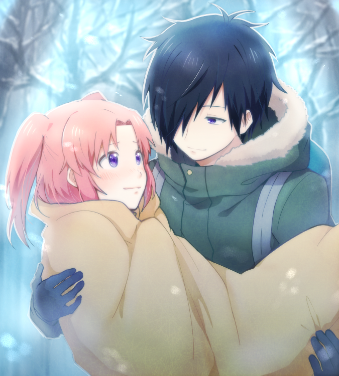 yonomori kobeni and mitsumine hakuya (mikakunin de shinkoukei) drawn by inasaba