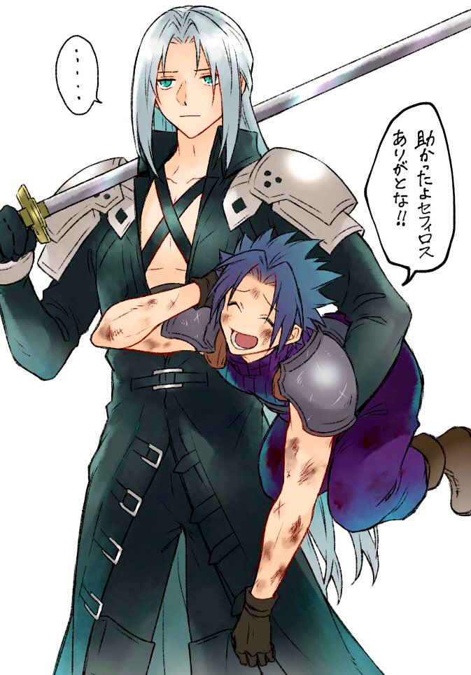 sephiroth and zack fair (final fantasy and 2 more) drawn by 3wa_tari