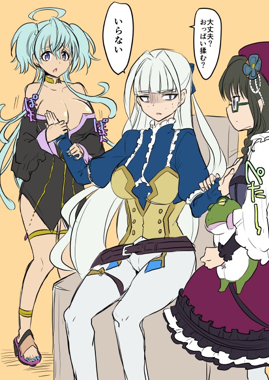 cagliostro, prelati, and saint-germain (senki zesshou symphogear) drawn by kouji_(kari)