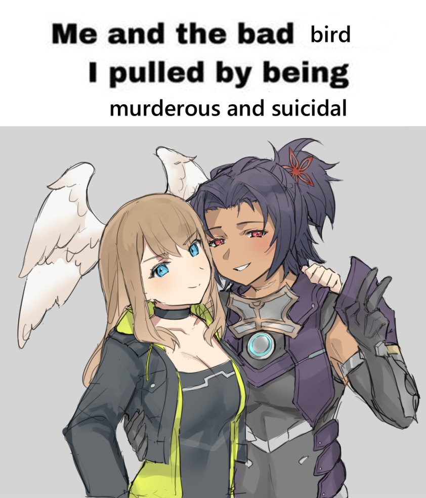 eunie and ashera (xenoblade chronicles and 1 more) drawn by tencryingemojis
