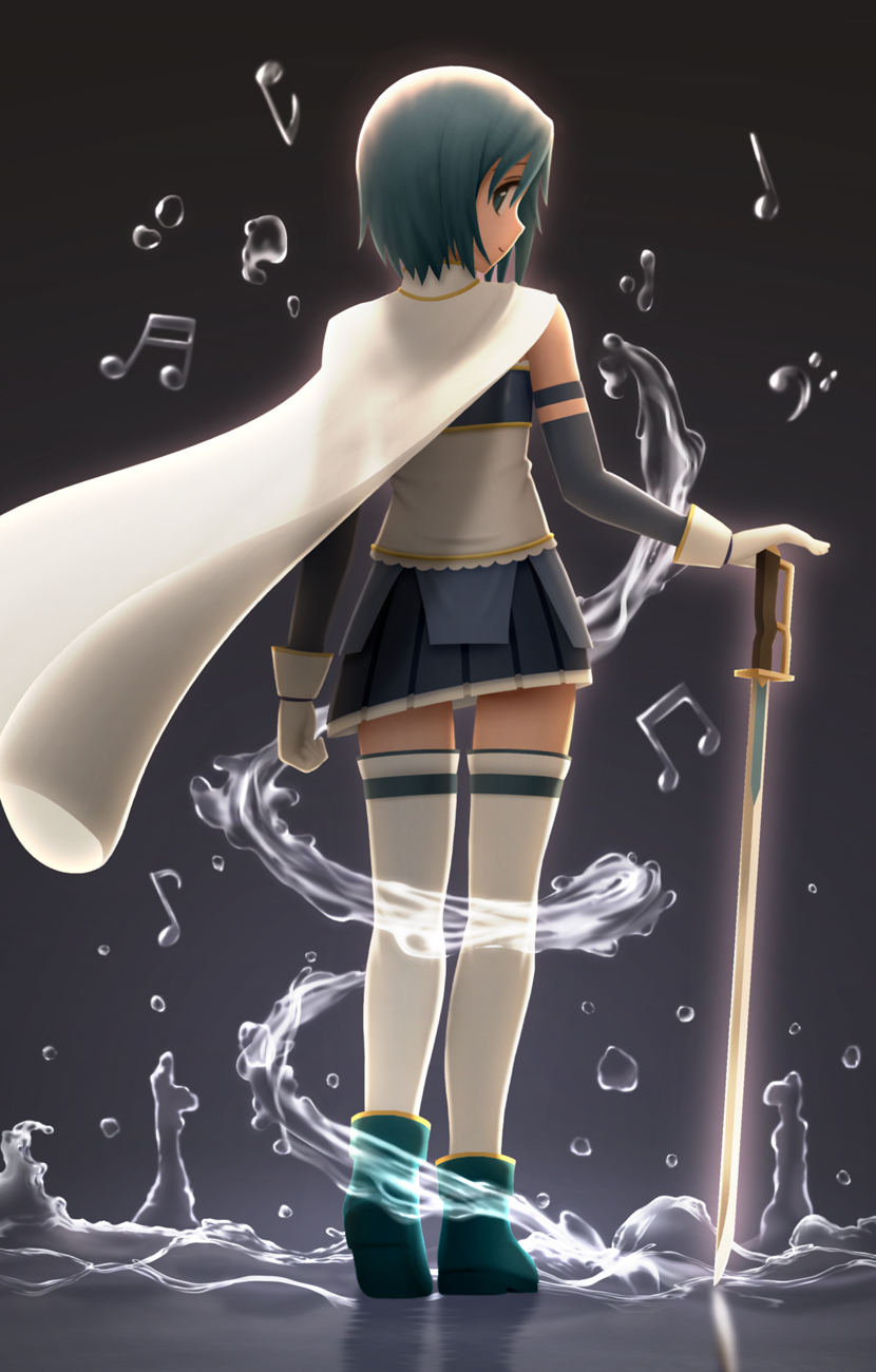 miki sayaka (mahou shoujo madoka magica) drawn by siraha