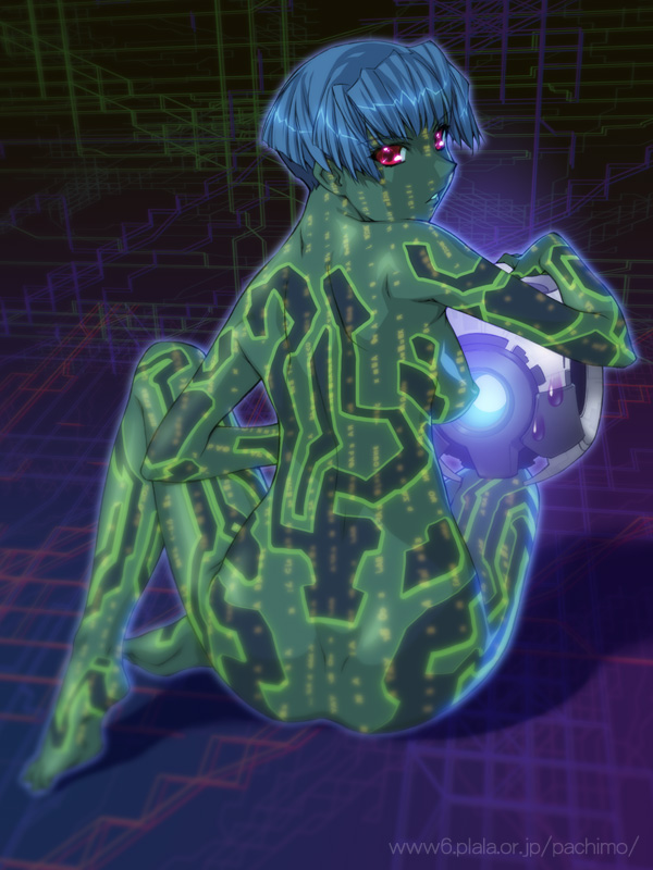 cortana and 343 guilty spark (halo and 1 more) drawn by ino_(magloid)