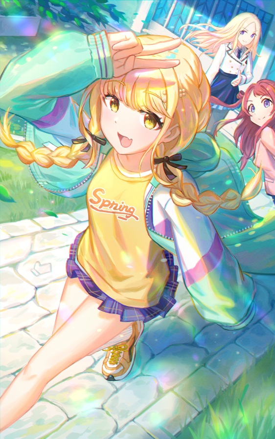 fujita kotone, hanami saki, and juo sena (idolmaster and 1 more) drawn by kutsunohito