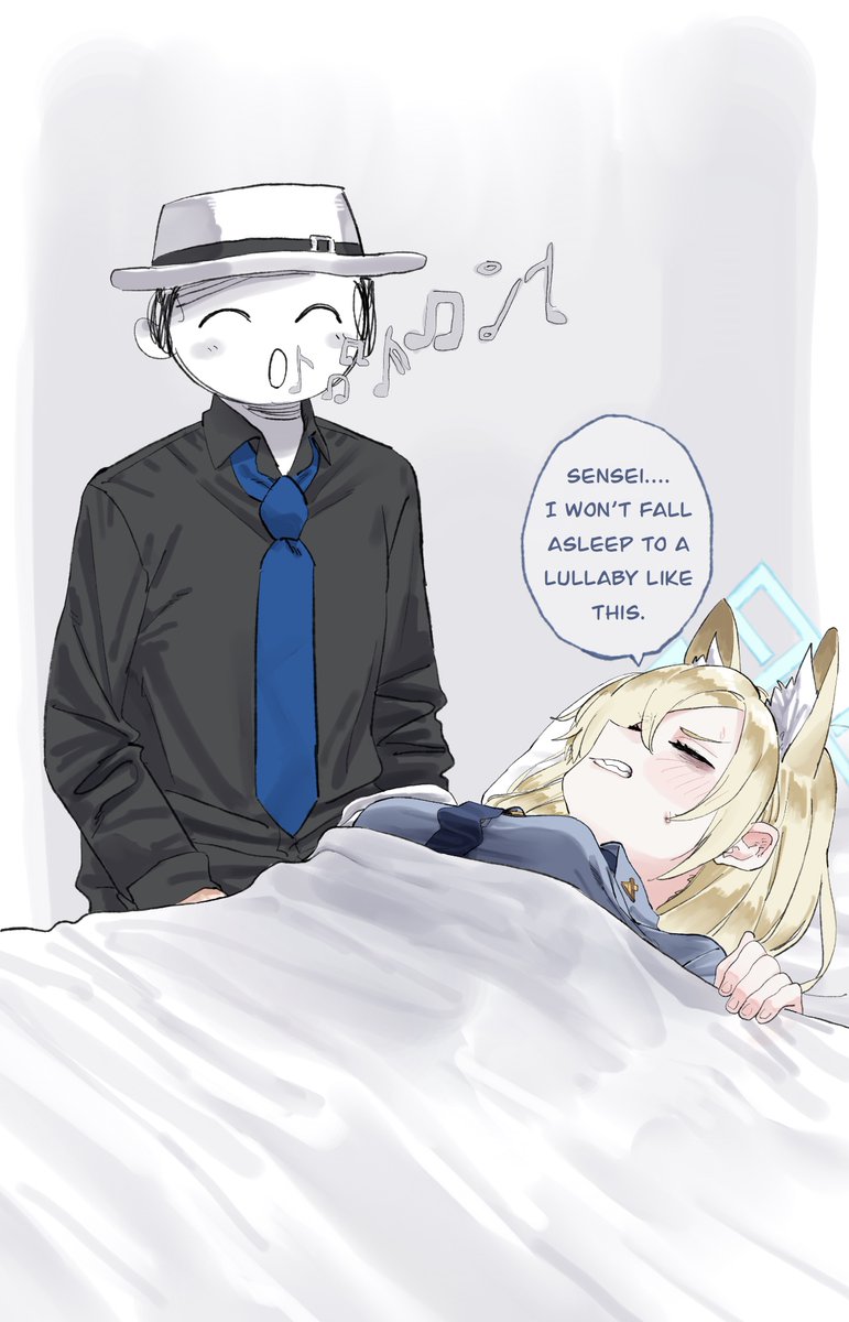 sensei, doodle sensei, and kanna (blue archive) drawn by lonklink