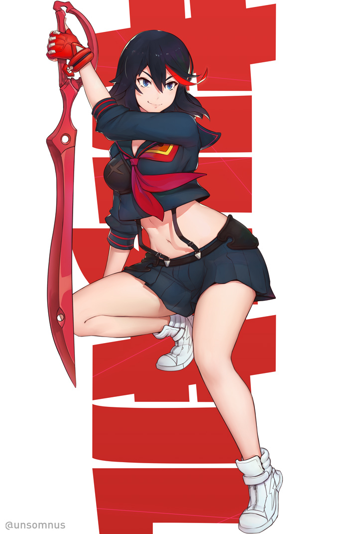 matoi ryuuko and senketsu (kill la kill) drawn by unsomnus