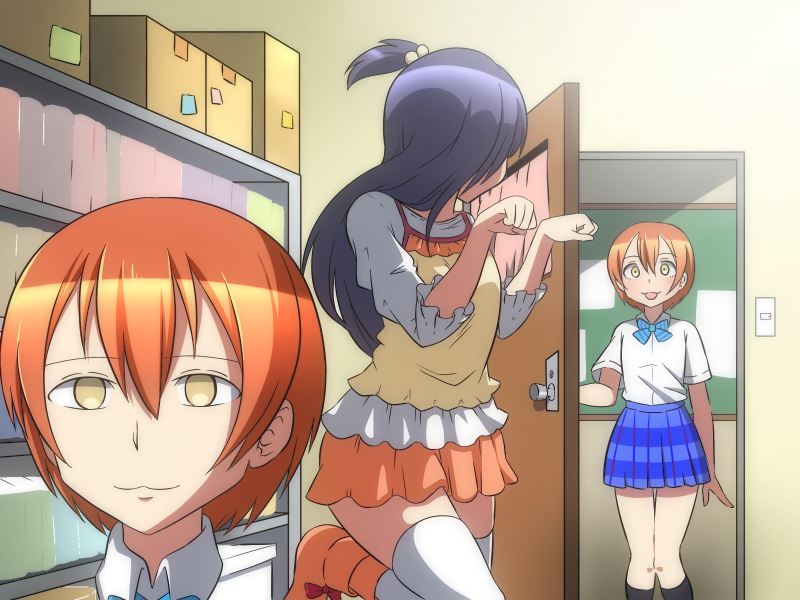 sonoda umi and hoshizora rin (love live! and 1 more) drawn by shinori