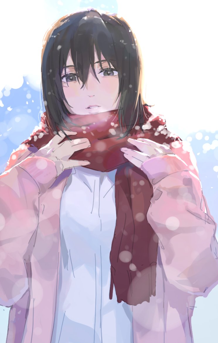mikasa ackerman (shingeki no kyojin) drawn by darao_(daradara_suyaaa)
