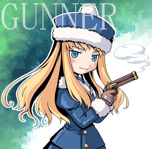 gunner and gunner 2 (sekaiju no meikyuu and 1 more) drawn by mizuna_tomomi