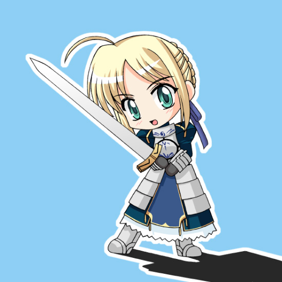 artoria pendragon and saber (fate and 1 more)