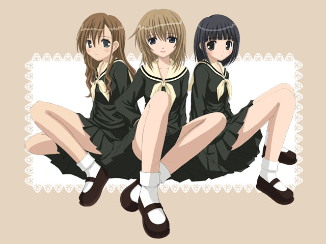 toudou shimako, nijou noriko, and satou sei (maria-sama ga miteru)