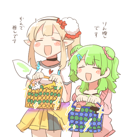 morinaka kazaki and elu (nijisanji) drawn by rebecca_(keinelove)