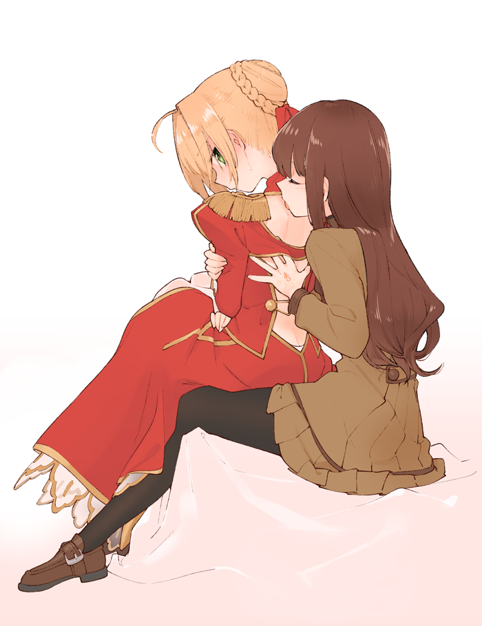nero claudius and kishinami hakuno (fate and 1 more) drawn by nakatani_nio