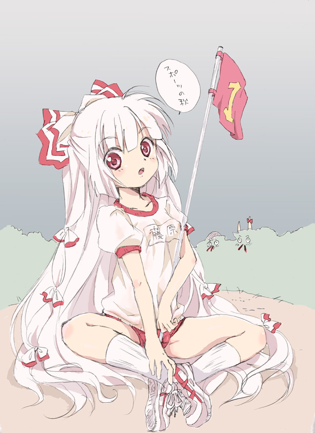 fujiwara no mokou, kamishirasawa keine, houraisan kaguya, and ex-keine (touhou) drawn by konayama_kata