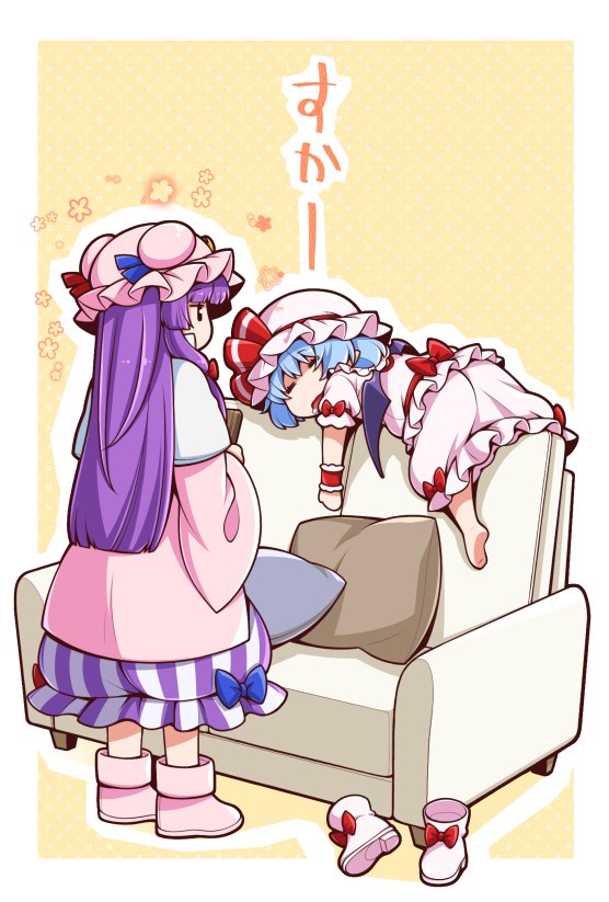 remilia scarlet and patchouli knowledge (touhou) drawn by eichi_yuu