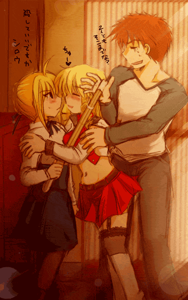 artoria pendragon, saber, gilgamesh, and emiya shirou (fate and 1 more)