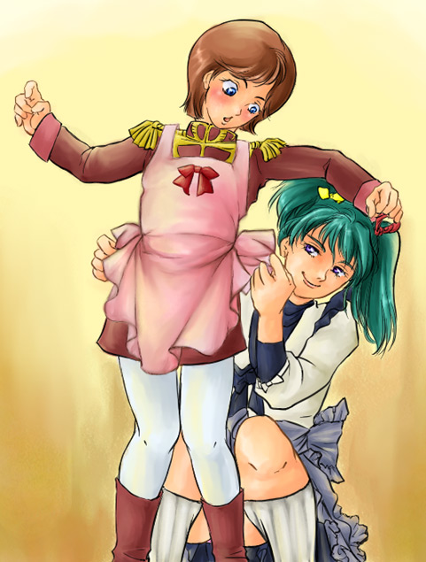 mineva lao zabi and quess paraya (gundam and 2 more) drawn by domenica