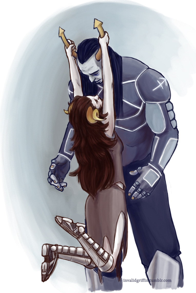 aradia megido and executor darkleer (homestuck) drawn by invalidgriffin