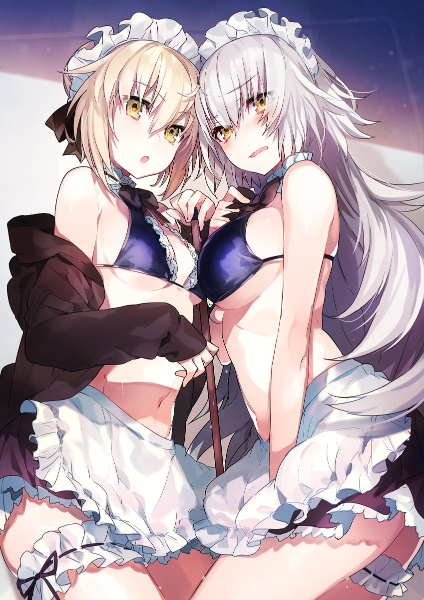 artoria pendragon, jeanne d'arc alter, and saber alter (fate and 1 more) drawn by mika_pikazo