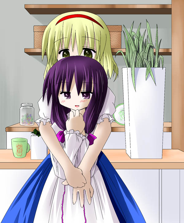 alice margatroid and patchouli knowledge (touhou) drawn by murabito