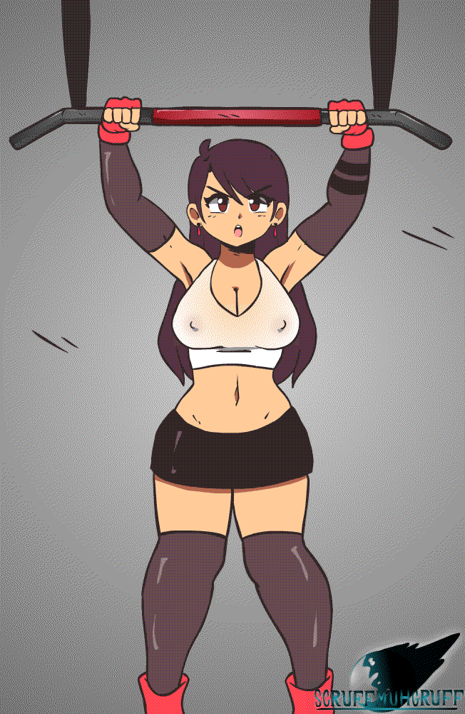 tifa lockhart (final fantasy and 2 more) drawn by scruffmuhgruff