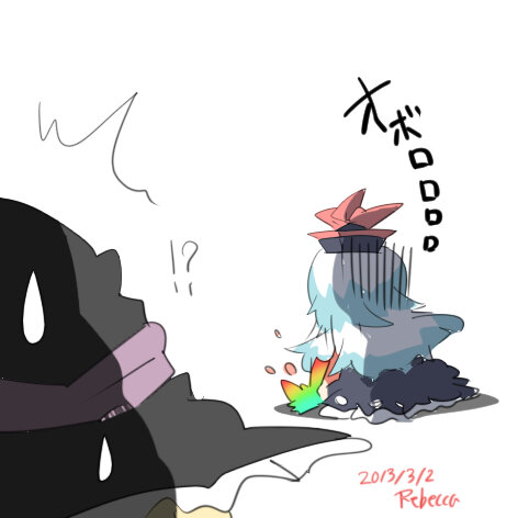 kirisame marisa and kamishirasawa keine (touhou) drawn by rebecca_(keinelove)