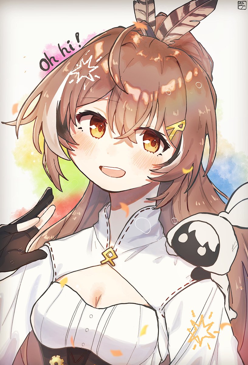 nanashi mumei (hololive and 2 more) drawn by kabu_(kabu_003)