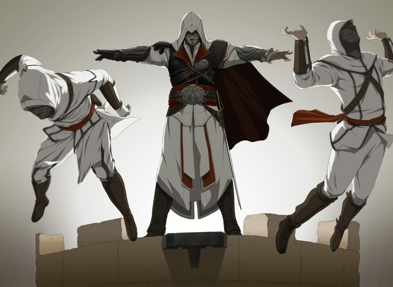 Assassin's Creed Brotherhood Ezio Auditore Da Firenze Ezio Auditore Da Firenze Assassin S Creed And 2 More Drawn By Gb Doubleleaf Danbooru danbooru