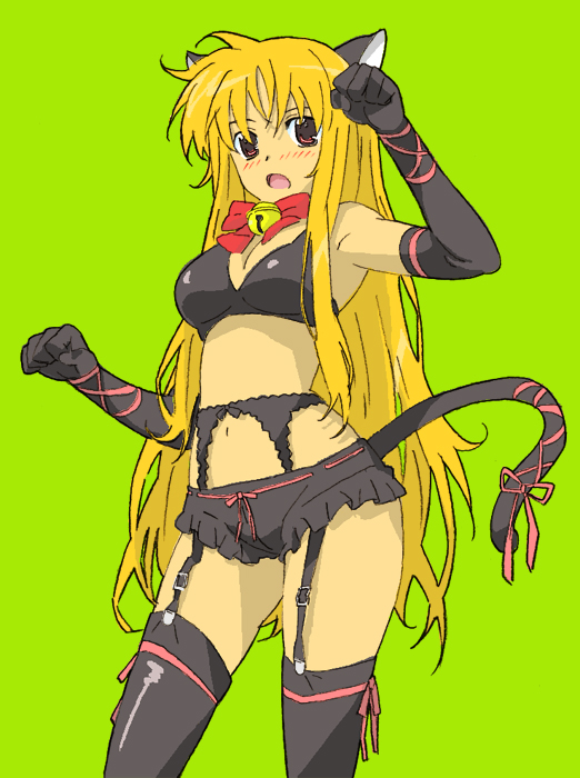 fate testarossa (lyrical nanoha and 1 more) drawn by banzai_nekomimi