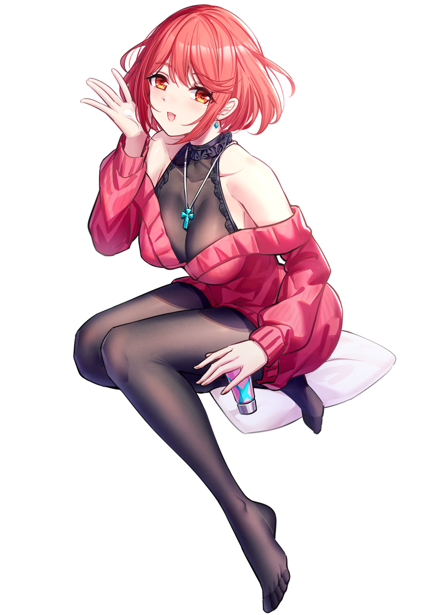 pyra (xenoblade chronicles and 1 more) drawn by ririko_(zhuoyandesailaer)