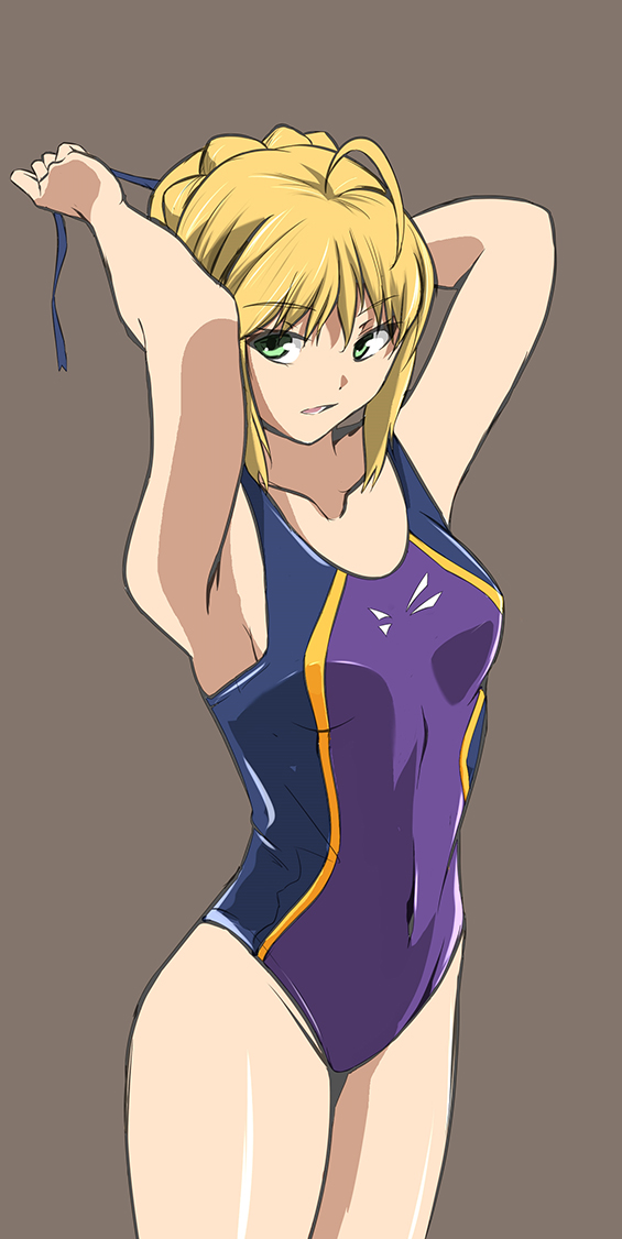 artoria pendragon and saber (fate and 1 more) drawn by den_(kur0_yuki)