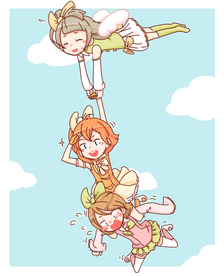 minami kotori, kosaka honoka, and koizumi hanayo (love live! and 1 more) drawn by friedbun