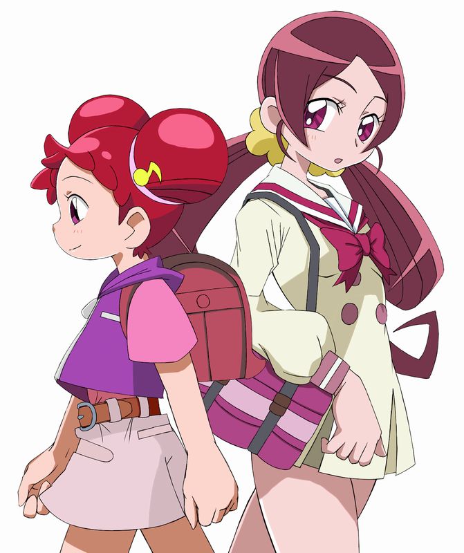hanasaki tsubomi and harukaze doremi (precure and 3 more) drawn by jun_(666)