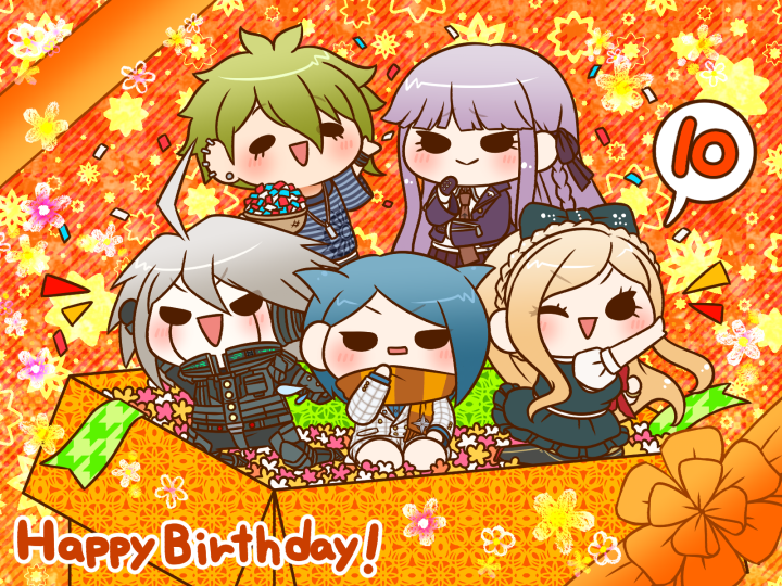 kirigiri kyoko, amami rantaro, k1-b0, sonia nevermind, and shingetsu nagisa (danganronpa and 4 more) drawn by yumaru_(marumarumaru)