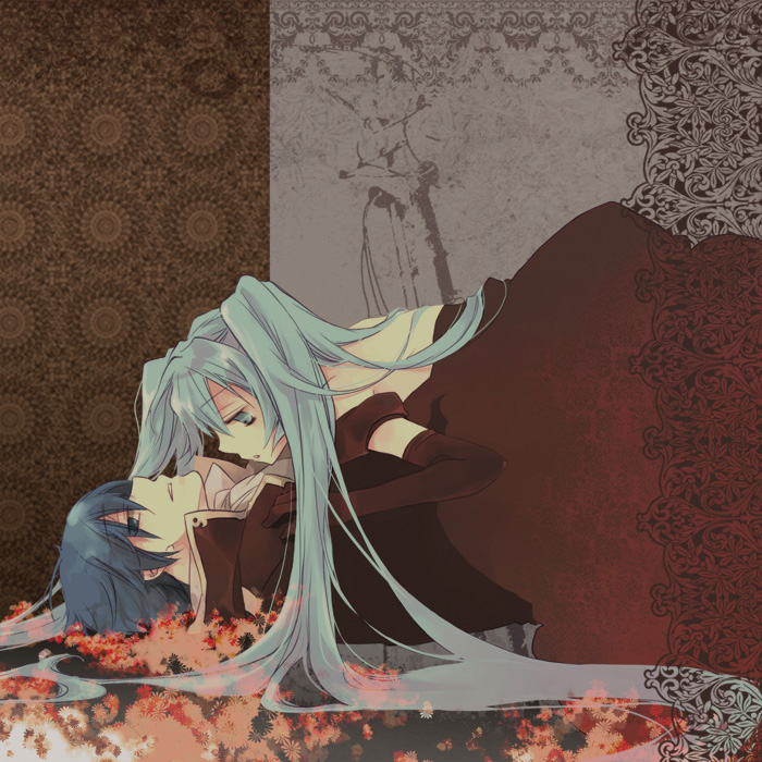 hatsune miku and kaito (vocaloid and 1 more) drawn by jonejung