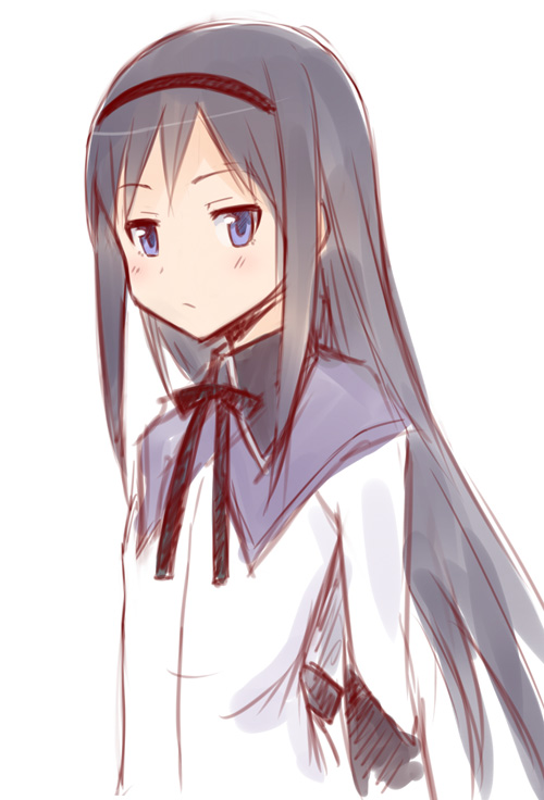 akemi homura (mahou shoujo madoka magica) drawn by ha-ru