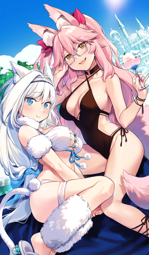 tamamo, koyanskaya, and dobrynya nikitich (fate and 1 more) drawn by wantan_meo