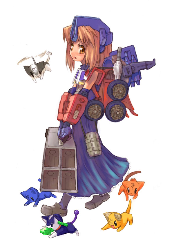optimus prime and grand convoy (transformers and 2 more) drawn by makishima_azusa