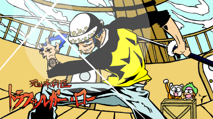trafalgar law, bepo, and shachi (one piece and 1 more) drawn by tokiha_8