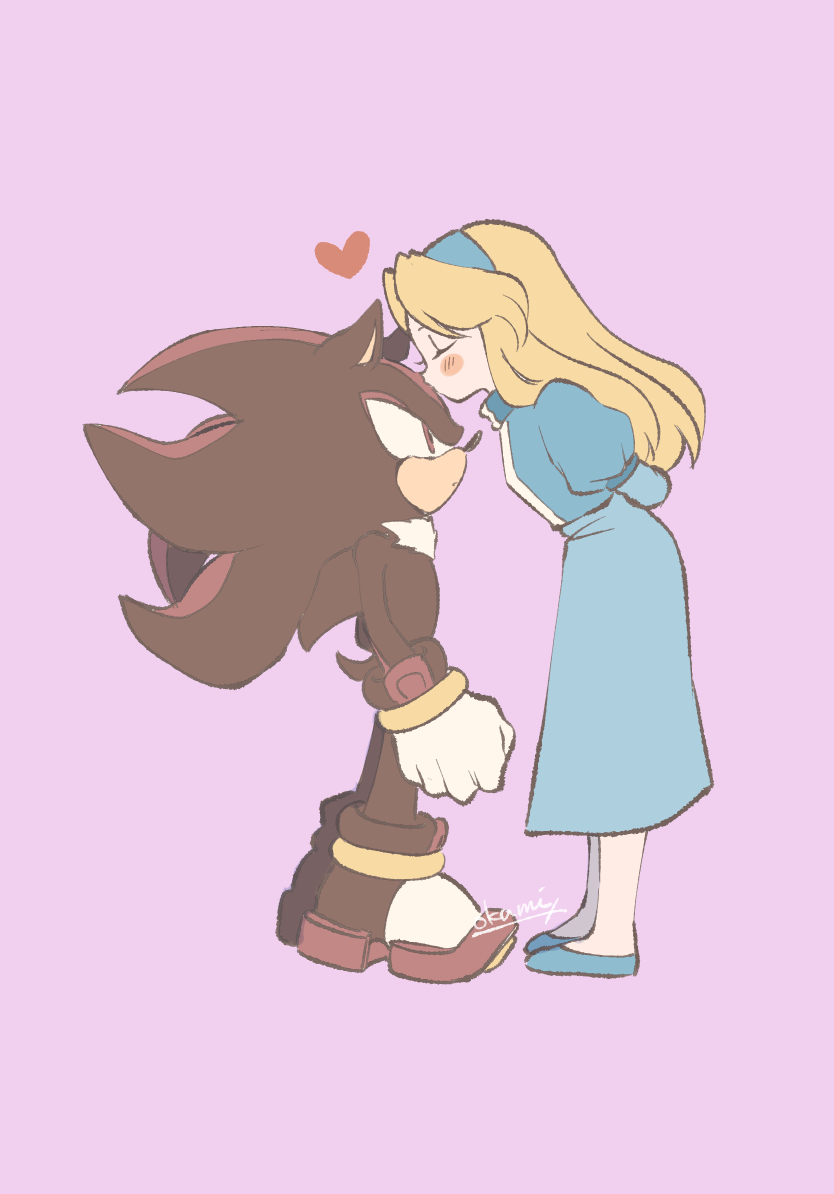 shadow the hedgehog and maria robotnik (sonic) drawn by tondamanuke