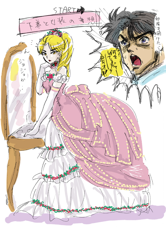 dio brando and jonathan joestar (jojo no kimyou na bouken and 1 more) drawn by boingo_(oingo-boingo)