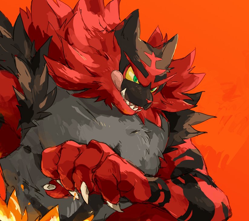 incineroar (pokemon and 1 more) drawn by nyala_(nyala_766)