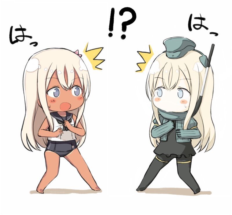 ro-500 and u-511 (kantai collection) drawn by engiyoshi