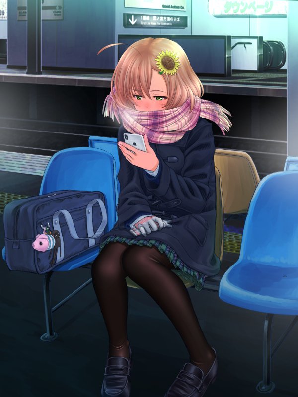 honma himawari, enderman, and poogie (nijisanji and 2 more) drawn by tori_(torinchi)
