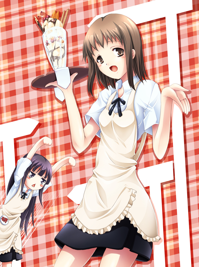 yamada aoi and takanashi nazuna (working!!) drawn by borijoikun