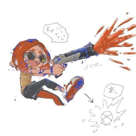 octoling player character and octoling girl (splatoon and 1 more) drawn by pikasyake
