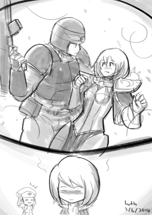 adepta sororitas and astra militarum (warhammer 40k) drawn by lutherniel
