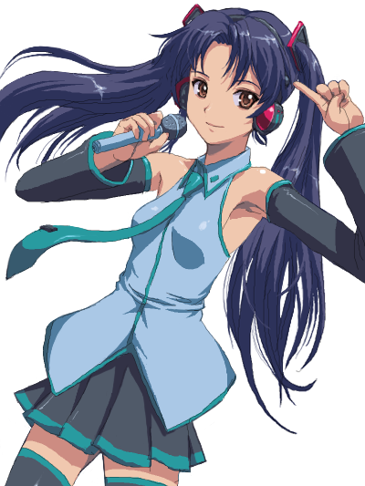 hatsune miku and kisaragi chihaya (idolmaster and 2 more) drawn by matsudo_aya
